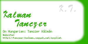 kalman tanczer business card